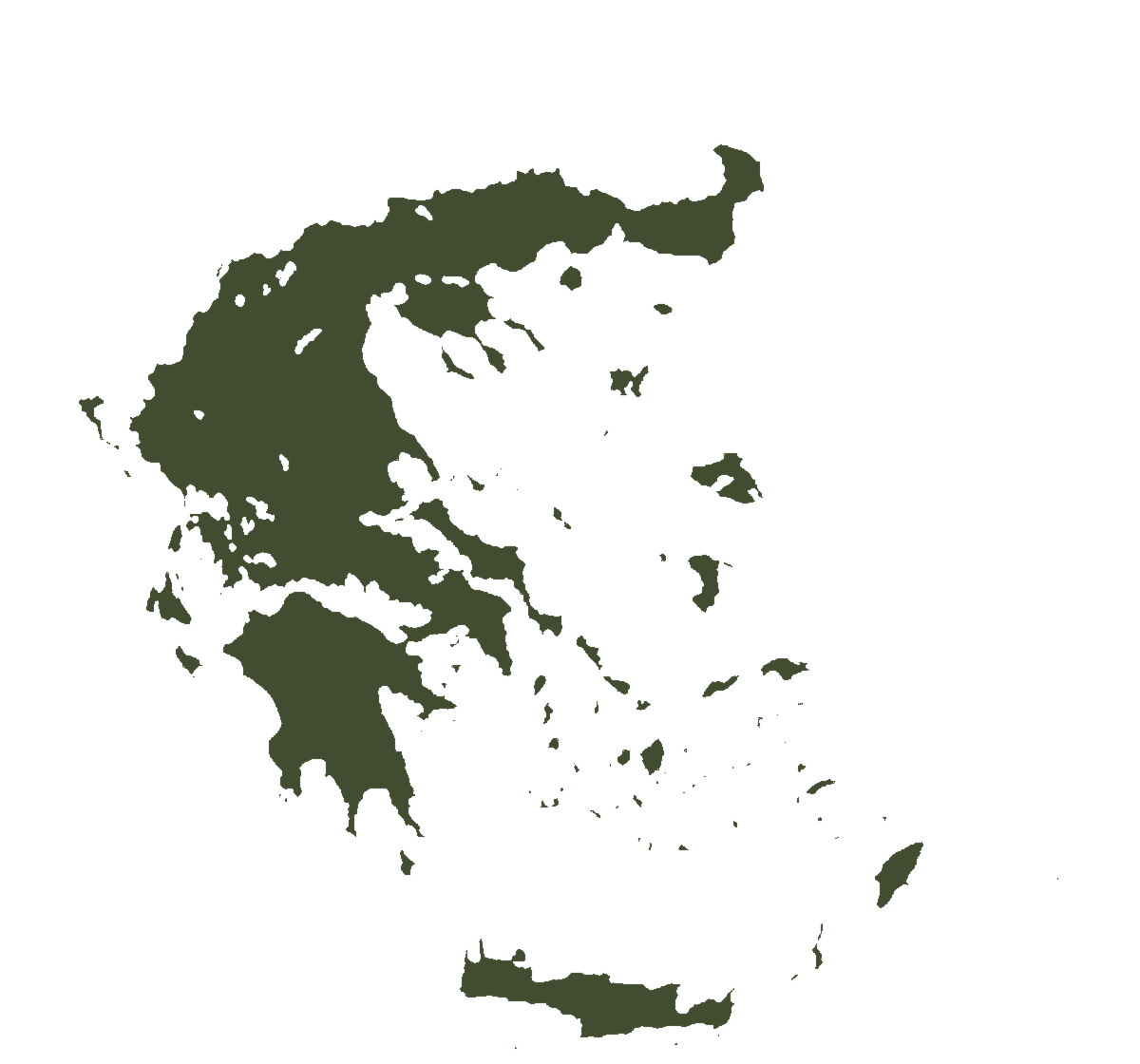 Map silhouette of Greece